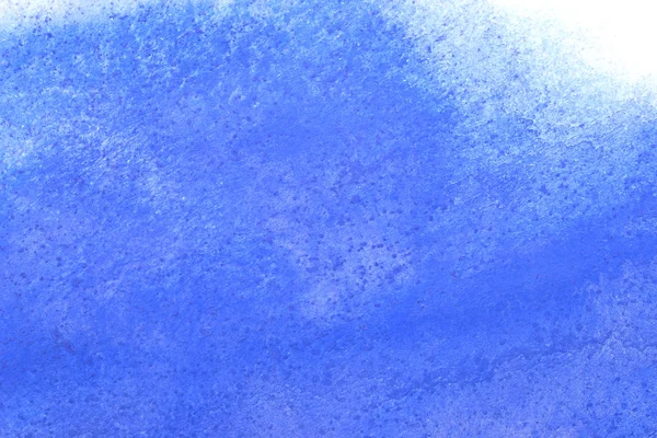 Absztrakt Kézzel Festett Kék Akvarell Fröccsenés Fehér Papír Háttér Creative — Stock Fotó