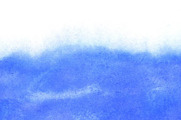 Αφηρημένη Χέρι Βαμμένο Μπλε Νερομπογιές Βουτιά Λευκό Φόντο Χαρτί Creative — Φωτογραφία Αρχείου