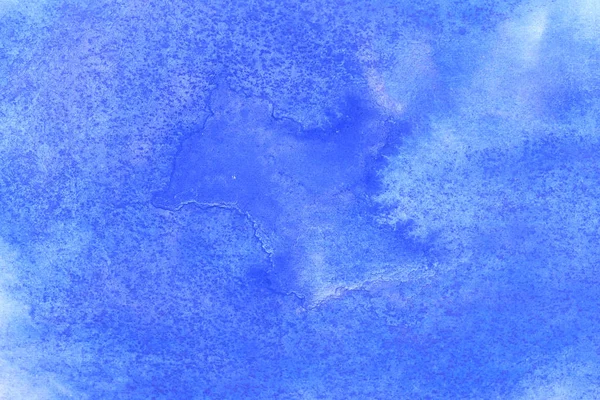 Salpicadura Acuarela Azul Pintada Mano Abstracta Sobre Fondo Papel Blanco —  Fotos de Stock