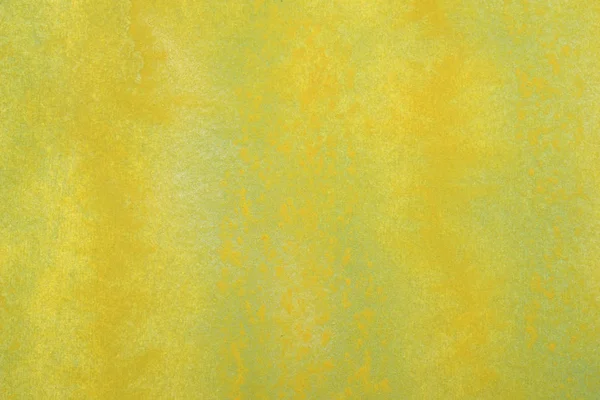 Abstrato Pintado Mão Amarelo Verde Respingo Aquarela Fundo Papel Branco — Fotografia de Stock