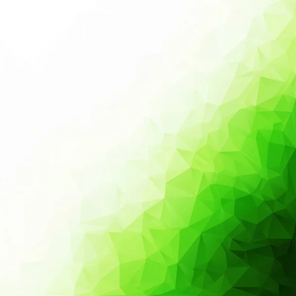 グリーン多角形モザイク背景 クリエイティブデザインテンプレート — ストックベクタ
