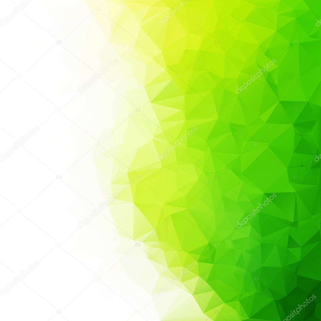 Green Polygonal Mosaic Background, Creative Design Templates