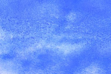 Soyut el boyası beyaz kağıt arkaplan üzerine mavi suluboya sıçrama, Yaratıcı Tasarım Şablonları