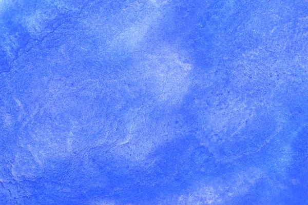 Aquarelle Bleue Peinte Main Abstraite Éclaboussure Sur Fond Papier Blanc — Photo