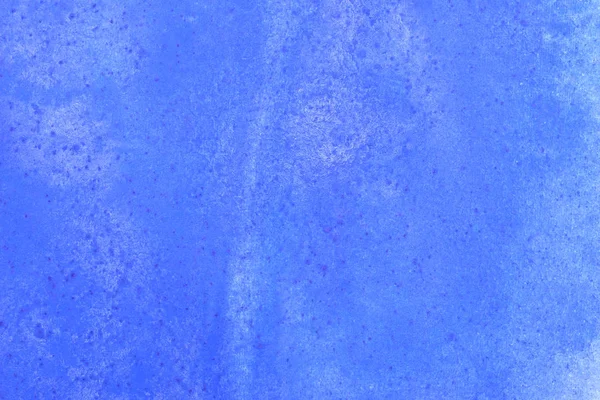 Aquarelle Bleue Peinte Main Abstraite Éclaboussure Sur Fond Papier Blanc — Photo