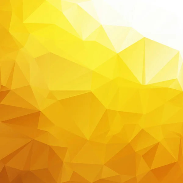 Gelber polygonaler Mosaik-Hintergrund, kreative Design-Vorlagen — Stockvektor
