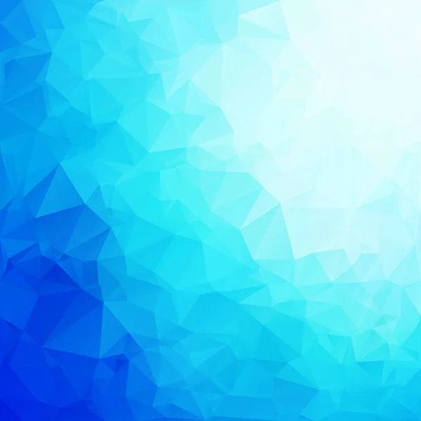 青い多角形のモザイクの背景創造的なデザインテンプレート — ストックベクタ