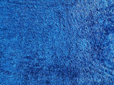 Mavi yumuşak pamuk koyun yünü kabarık kürk halı doku arka plan