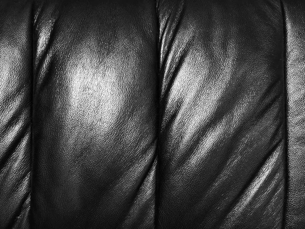 Černá Kůže Textura Luxusní Plocha Klasické Pozadí — Stock fotografie