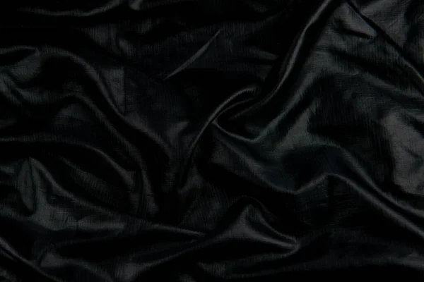 黒抽象的な背景布と豪華な液体波シルクテクスチャサテン素材 — ストック写真