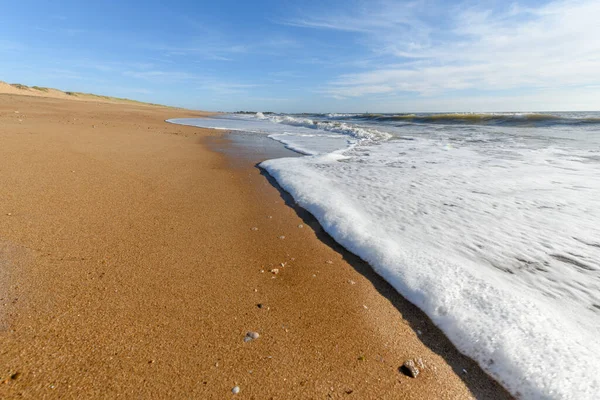 Zeeschuim Het Prachtige Strand Van Atlantische Oceaan Frankrijk — Stockfoto