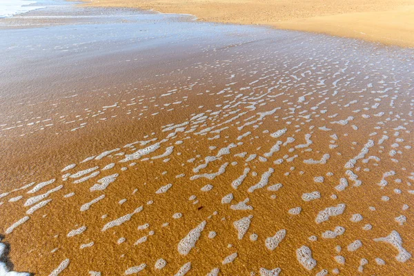 Espuma Mar Bela Praia Oceano Atlântico França — Fotografia de Stock