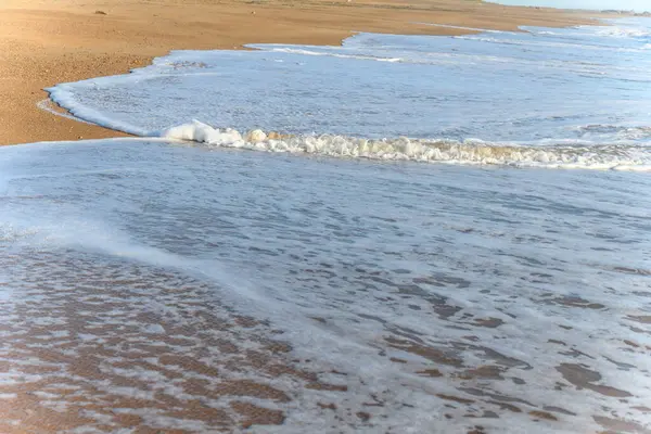 Sea Foam Beautiful Sand Atlantic Ocean Beach France — Stock Photo, Image