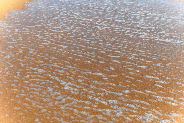 Espuma Mar Bela Praia Oceano Atlântico França — Fotografia de Stock