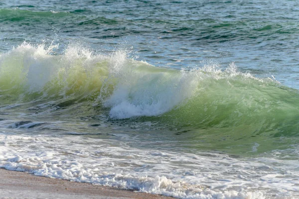 Belle Vague Mer Dans Océan Atlantique Côte Française Près Des — Photo