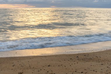 Fransa 'nın Atlantik kıyısındaki kumsal.