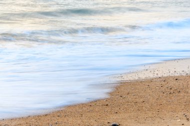 Fransa 'nın Atlantik kıyısındaki kumsal.