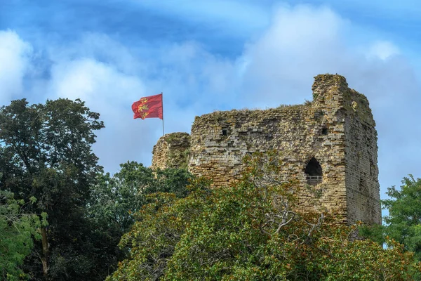 Velho Castelo Medieval Ruínas Aberto Visitas Turísticas Talmont Hilaire Cidade — Fotografia de Stock