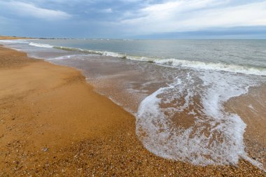 Atlas Okyanusu kıyısında Sables d 'olonne yakınlarında bir sahil..