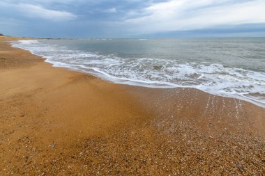 Atlas Okyanusu kıyısında Sables d 'olonne yakınlarında bir sahil..