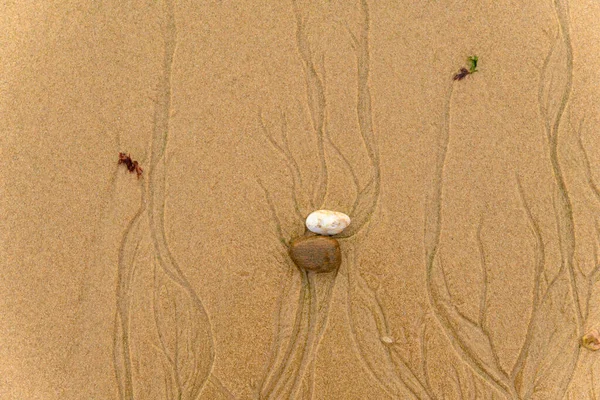 Ciottoli Una Spiaggia Nell Oceano Atlantico Francia — Foto Stock