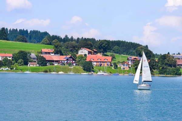 The View of boats on Lake Schwan in Summer, Germany — Stock Photo, Image