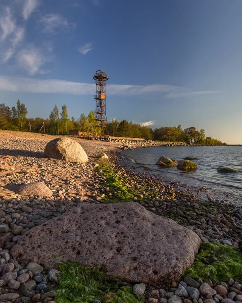 Tour Observation Shipilovskaya Pointe Péninsule Karavaldai Dans Région Leningrad Lors — Photo