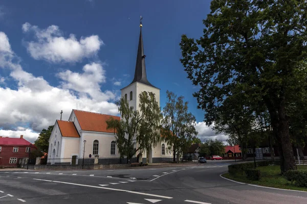 Panorama Kościoła Paide Centralnej Estonii Starożytny Kościół Katolicki Dziedzictwo Średniowiecza — Zdjęcie stockowe