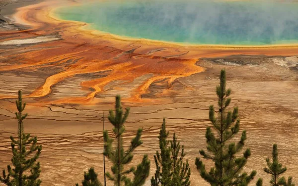 Μεγάλη Πρισματική Άνοιξη Στο Εθνικό Πάρκο Yellowstone Γουαϊόμινγκ — Φωτογραφία Αρχείου