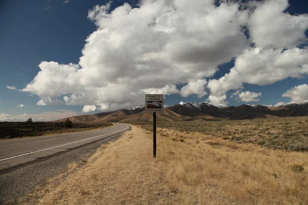 Sign Peaks Craters Scenic Byway Highway Craters Moon National Monument — стокове фото
