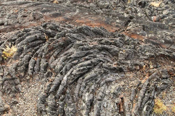 Fonctionnalité Lave Long North Crater Flow Trail Dans Les Cratères — Photo