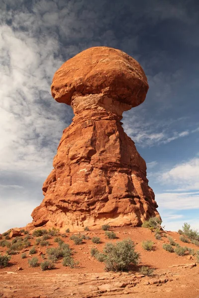 Balanced Rock Vom Balanced Rock Trail Arches National Park Utah — Stockfoto