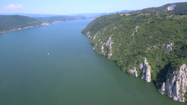 Дунайские Котлы Румыния Сербия Вид Сверху — стоковое видео