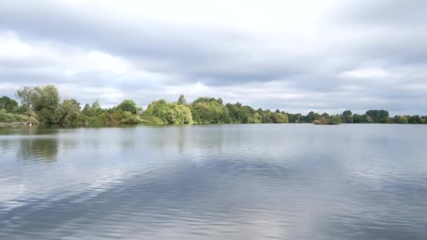Lago Adolfosee Pela Manhã Temporada Verão Ratheim Alemanha — Vídeo de Stock