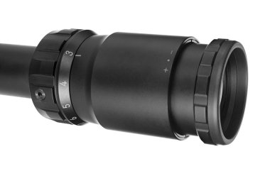 Dioper ayarı ve büyütme bir tüfek kapsam üzerinde arama