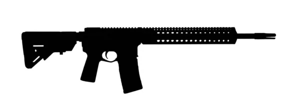 Black Silhouette Rifle Stock Collapsed — Stock Photo, Image