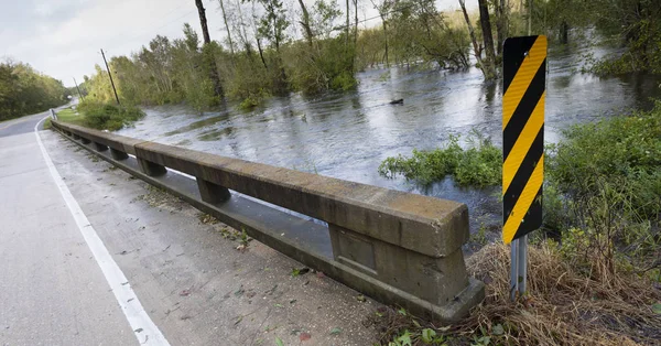 Aguas Crecientes Después Del Huracán Florence Cerca Fayetteville Carolina Del — Foto de Stock