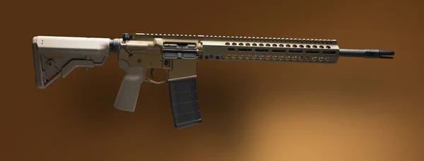 AR-15 avec ombre portée sur beige — Photo