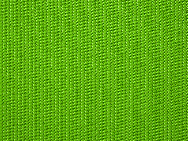 Close-up of green fabric plastic textile lattice or grid texture. Horizontal and vertical crossover lines. A lattice work of interwoven green plastic textile textured strips forms a pattern background