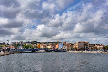 Martigues manzarası, adanın bölgesi, Provence Venedik 'i, Provence' e hoş geldiniz..