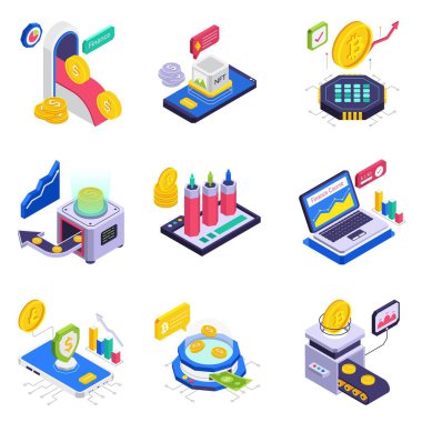 Ödeme & Finans izometrik vektör çizimi 2