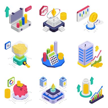 Ödeme & Finans izometrik vektör çizimi 4