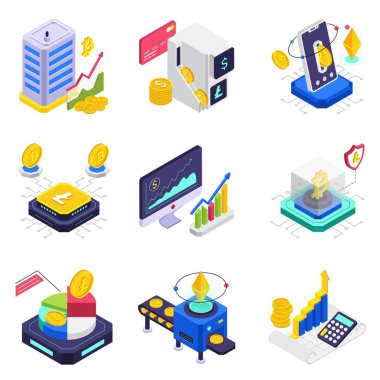 Ödeme & Finans izometrik vektör çizimi 8