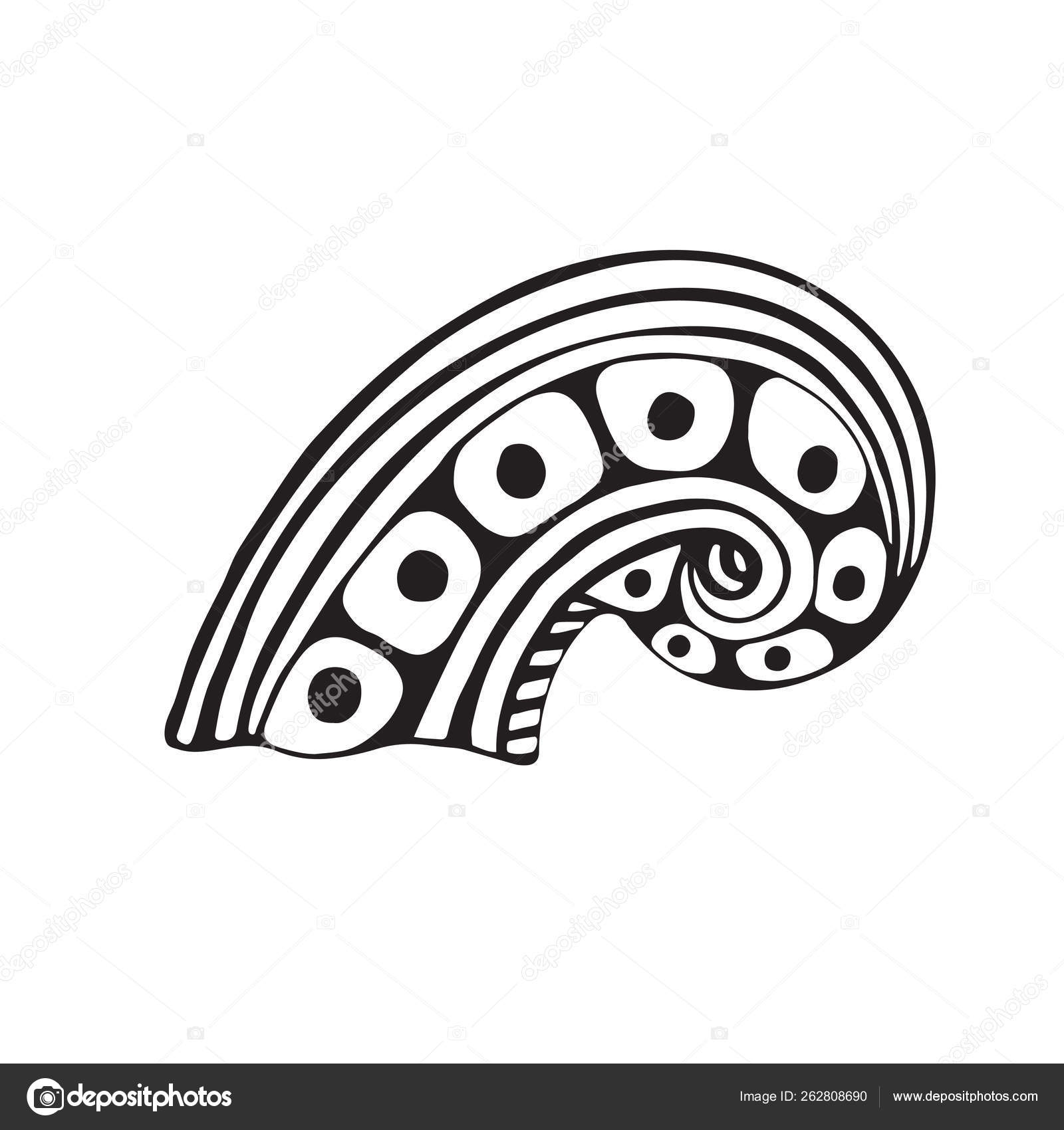 Tentacle Tattoo Vector Tattoo Design With Octopus Tentacle T Shirt Print Design Stock Vector C M Ion 262808690