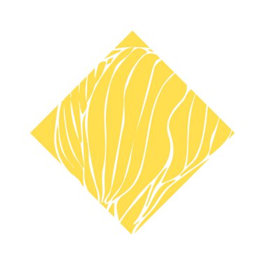 Beyaz arkaplan vektör çizimi üzerinde sarı eşkenar dörtgen