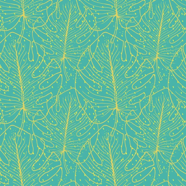 Patrón tropical sin costuras con hojas de monstera. Diseño de impresión textil. Patrón tropical verde . — Vector de stock