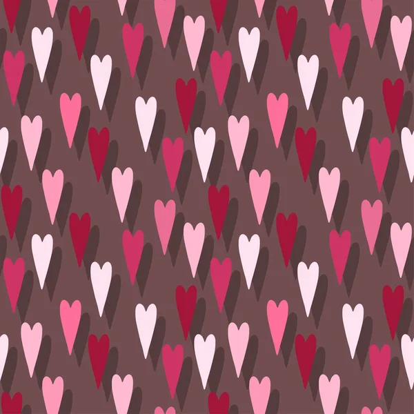 Сердечный фон. День Святого Валентина бесшовный шаблон. Симпатичный отпечаток для детской одежды . — стоковый вектор