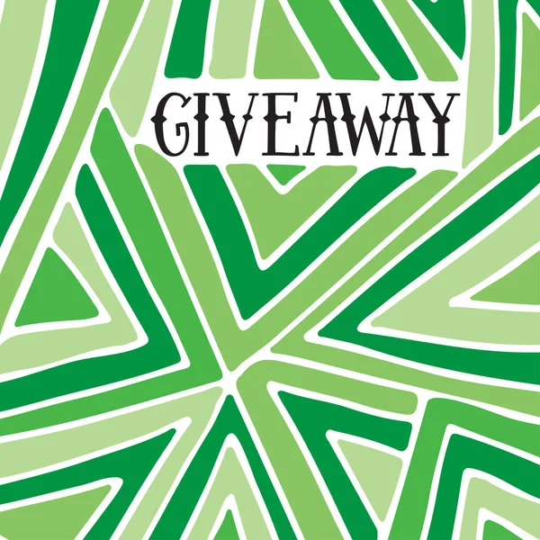 Icône vectorielle Giveaway. Bannière pour les concours de médias sociaux. Fond vert . — Image vectorielle