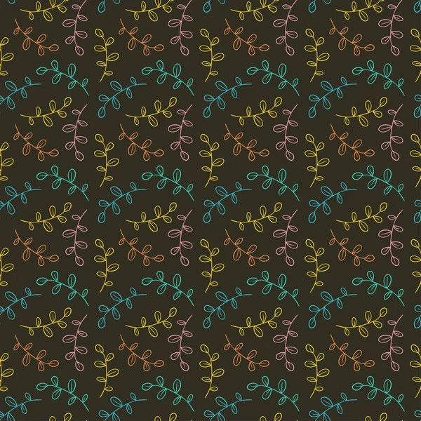 Blommigt sömlöst mönster. Fjäder vektor bakgrund. Textiltryck, linne prydnad eller förpackningsdesign. — Stock vektor
