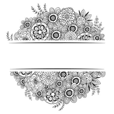 Vektör çiçek afiş. Fllower lüks dekorasyon